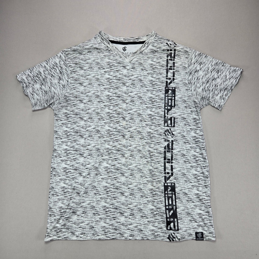 Rocawear V-Neck T-Shirt Graphic Print‎ Casual Top Roc Nation Large